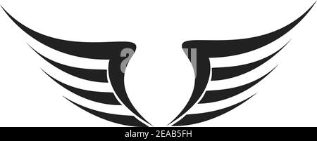 Ala Falcon modello Logo illustrazione vettoriale design Illustrazione Vettoriale