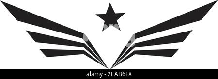 Ala Falcon modello Logo illustrazione vettoriale design Illustrazione Vettoriale