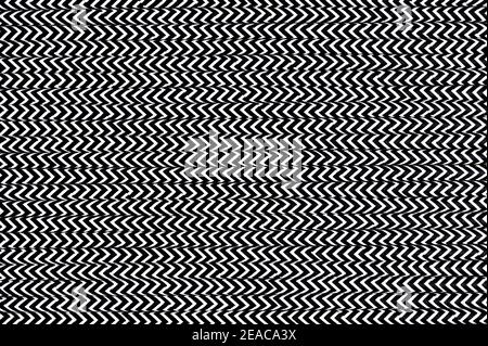 Cannucce in carta bianca con linee a zigzag nere Foto Stock
