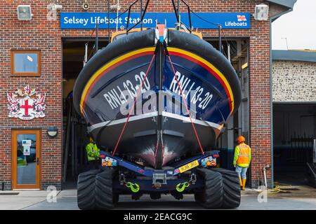 Inghilterra, West Sussex, Chichester, Selsey Bill, RNLI Selsey Bill Lifeboat Foto Stock