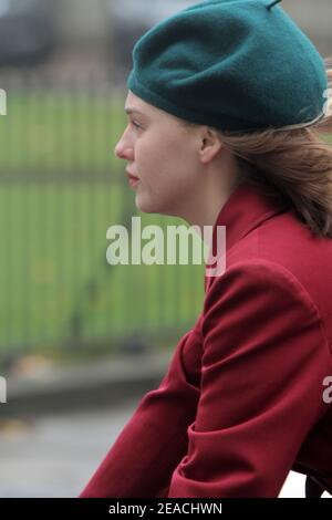 Australian Actress Odessa Young (Stars as Jane)Filming 'Mothering Sunday' in Oxford UK Sun 1 novembre 2020 15 Photos (Credit image©Jack Ludlam0 UNA cameriera che vive nel dopoguerra i Inghilterra segretamente progetta di incontrare l'uomo che ama prima di partire per sposare un'altra donna. Egualmente Star: Olivia Colman,Colin Firth,Josh o'Connor Foto Stock