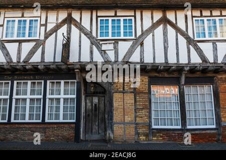 Inghilterra, Kent, Sandwich, The Sandwich Weavers House Foto Stock