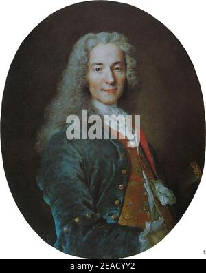 Nicolas de Largillière, François-Marie Arouet dit Voltaire (vers 1724-1725) -001. Foto Stock