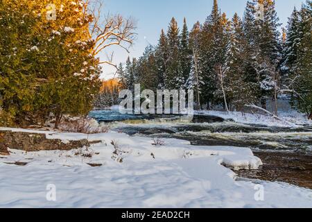 Area di conservazione delle Cascate del forno Irondale Kinmount Peterborough Ontario Canada in inverno Foto Stock