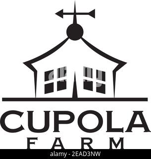 Cupola farm logo icona disegno modello di illustrazione vettoriale Illustrazione Vettoriale