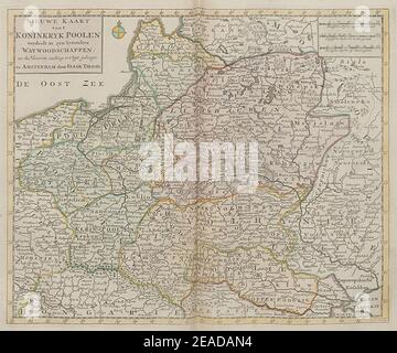 Nieuwe en beknopte Hand-atlas - 1754 - UB Radboud uni Nijmegen - 209718609 007 Poolen. Foto Stock