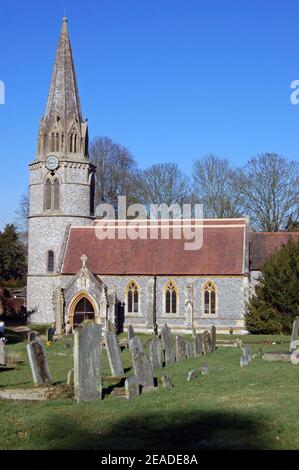 Chiesa di San Gregorio a Welford Park nel Berkshire. Foto Stock