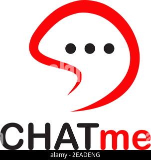 Modello di icona dell'app per la progettazione del logo della chat Illustrazione Vettoriale