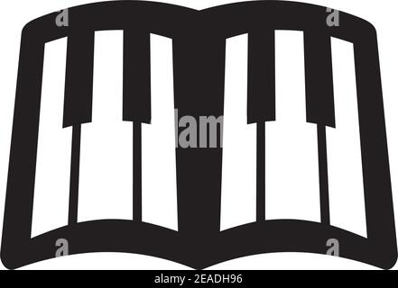 Icona del logo del piano modello vettoriale di ispirazione del design Illustrazione Vettoriale