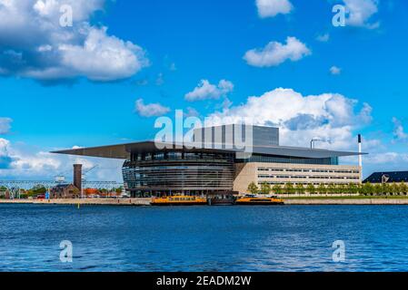 Vista sul teatro dell'opera di Copenhagen, danimarca. Foto Stock