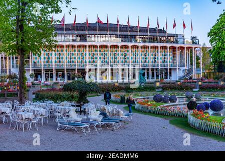 Sala concerti al parco divertimenti Tivoli a Copenhagen, Danimarca. Foto Stock