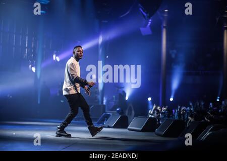 La star hip-hop americana Kendrick Lamar al festival iTunes 2013 Presso la Roundhouse di Londra Foto Stock