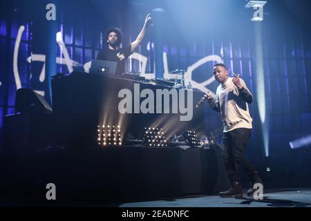 La star hip-hop americana Kendrick Lamar al festival iTunes 2013 Presso la Roundhouse di Londra Foto Stock