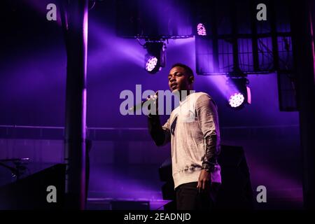 La star hip-hop americana Kendrick Lamar al festival iTunes 2013 Presso la Roundhouse di Londra Foto Stock