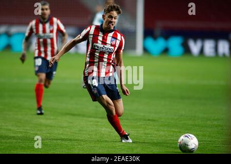 Marcos Llorente dell'Atletico de Madrid in azione durante il Campionato spagnolo la Liga partita di calcio tra Atletico de Madr / LM Foto Stock