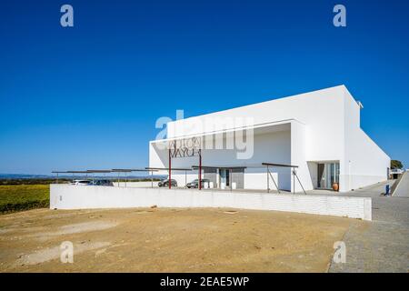 7 ottobre 2020 - campo Maior, Portogallo: Casa vinicola chiamata Adega Mayor ad Alentejo Foto Stock