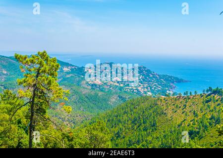 Le Trayas superiore al massiccio dell'esterel in Francia Foto Stock