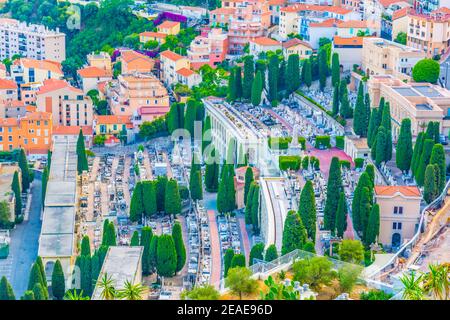 Veduta aerea di un cimitero di Monaco Foto Stock