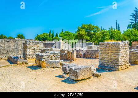 Parco archeologico di Glanum vicino a Saint Remy de Provence in Francia Foto Stock