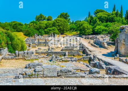 Parco archeologico di Glanum vicino a Saint Remy de Provence in Francia Foto Stock