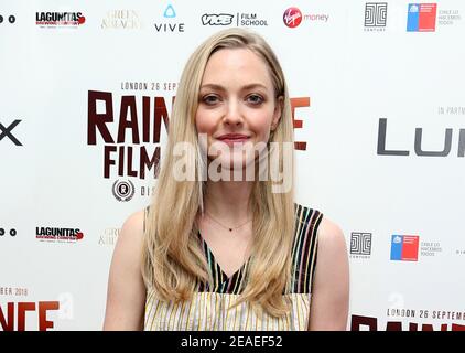 LONDRA, REGNO UNITO - 07 febbraio 2021: Amanda Seyfried partecipa alla prima mondiale di 'Holy Moses' durante il Festival del film di Rainsance a Vue Piccadilly Foto Stock