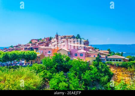 Roussillon villaggio in Francia Foto Stock