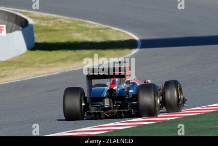 2011 Marussia Virgin Formula 1, gara di auto a montmelo nel circuito del Gran premio di Catalogna Foto Stock