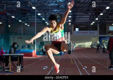 2021 02 06. Dovilė Kilty - è un atleta lituano di pista e campo, che compete come lungo e triplo jumper. Foto Stock