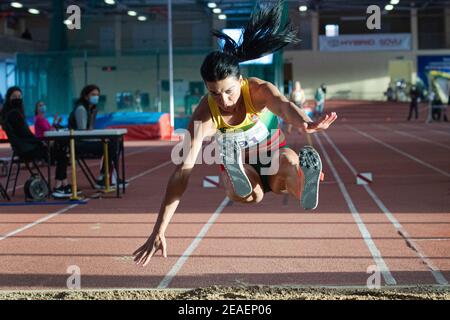 2021 02 06. Dovilė Kilty - è un atleta lituano di pista e campo, che compete come lungo e triplo jumper. Foto Stock