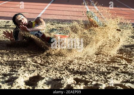 2021 02 06. Dovilė Kilty - è un atleta lituano di pista e campo, che compete come lungo e triplo jumper. Foto Stock