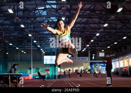 2021 02 06. Dovilė Kilty - è un atleta lituano di pista e campo, che compete come lungo e triplo jumper. Foto Stock