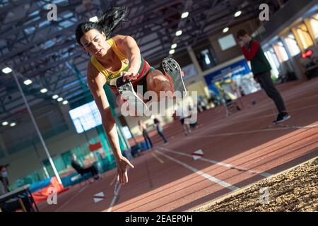 2021 02 06. Dovilė Kilty - è un atleta lituano di pista e campo, che compete come lungo e triplo jumper. Foto Stock