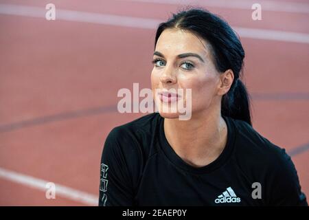 2021 02 06. Dovilė Kilty - è un atleta lituano di pista e campo, che compete come lungo e triplo jumper. Foto Stock