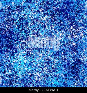 Sfondo blu. Superficie ciano con gocce blu intenso e bianco acquerello. Spazio cosmico. Trama dell'inchiostro astratta. Foto Stock