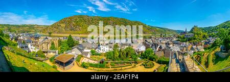 Veduta aerea di Oberwesel in Germania Foto Stock