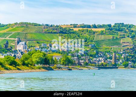 St. Goar Oberwesel città in Germania Foto Stock