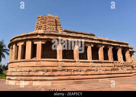 Aihole, Karnataka - 2 Dic 2020: Tempio Durga ad Aihole. Una delle famose destinazioni turistiche di karnataka, India. Foto Stock