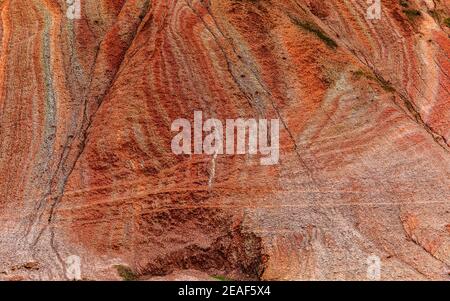 Montagne colorate di Khizi in Azerbaigian come pan di zenzero Foto Stock