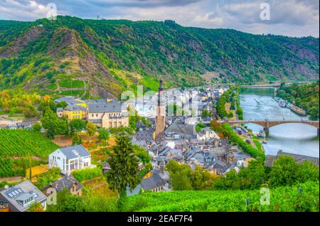Veduta aerea di Cochem, Germania Foto Stock
