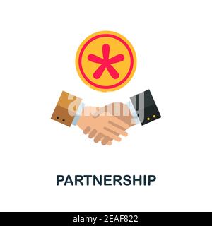 Icona del piano di partnership. Colore semplice elemento della raccolta fedeltà dei clienti. Creative Partnership icona per il web design, modelli, infografiche e. Illustrazione Vettoriale
