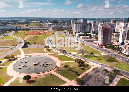 Vista aerea del piano pilota della città di Brasilia Foto Stock