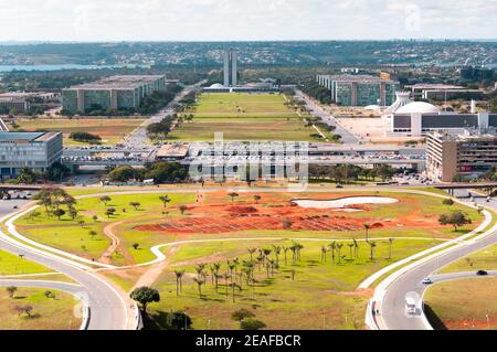Vista aerea del piano pilota della città di Brasilia Foto Stock