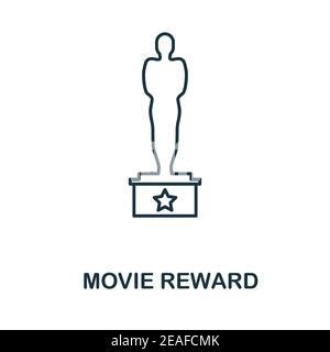 Icona Movie Reward. Semplice elemento della collezione cinematografica. Icona Creative Movie Reward per web design, modelli, infografiche e altro ancora Illustrazione Vettoriale