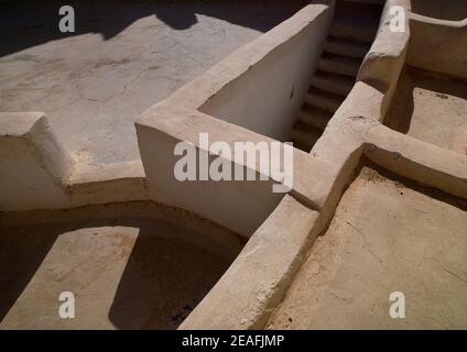 Case tetti nella città vecchia, Tripolitania, Ghadames, Libia Foto Stock