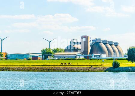Moderna fabbrica di biogas a Brema, Germania Foto Stock