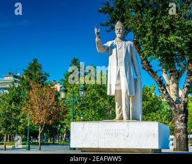 Statua di Eleftherios Venizelos a Salonicco, Grecia Foto Stock