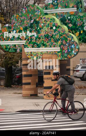 Flatbush Neighborhood segno Brooklyn NYC Foto Stock
