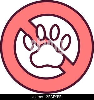 Icona colore RGB estinzione animale Illustrazione Vettoriale