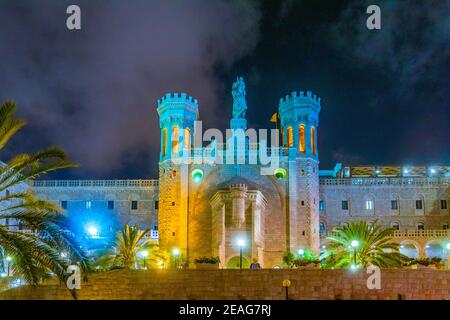 Vista dell'hotel in un ex convento di Notre Dame de Jerusalem, Israele Foto Stock