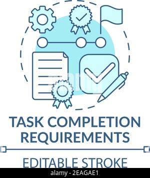 Icona dei requisiti di completamento delle attività di apprendimento Illustrazione Vettoriale